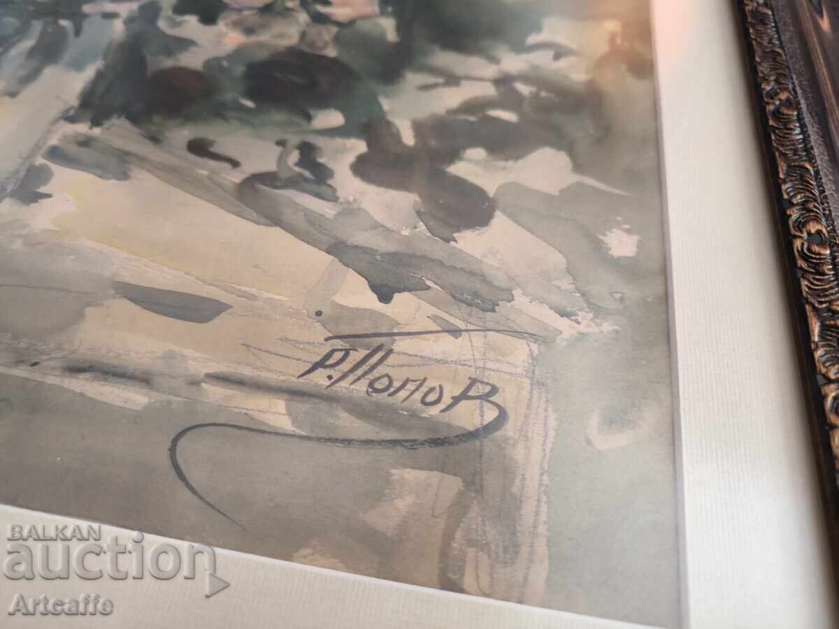 Racho Popov-watercolor, signed, framed - 5 Racho Popov-watercolor, signed, framed - 5