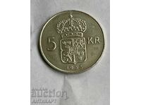 silver coin 5 kroner Sweden 1955 silver