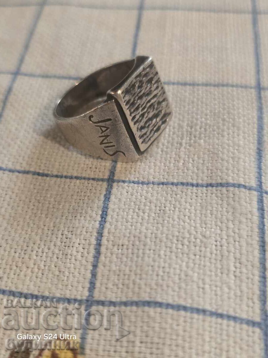 Сребърен Масивен пръстен 19мм 925 Проба. - 6 Сребърен Масивен пръстен 19мм 925 Проба. - 6