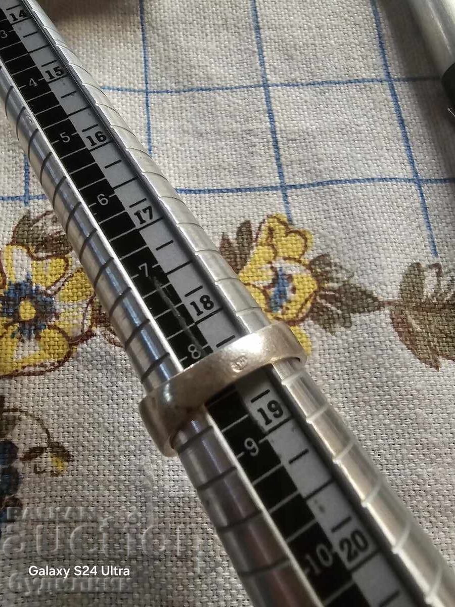 Silver ring 18mm 925 Sample. - 6 Silver ring 18mm 925 Sample. - 6