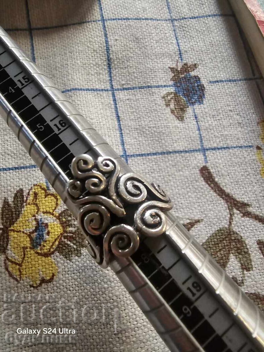 Inel argint solid 19 mm 925 eșantion. - 6 Inel argint solid 19 mm 925 eșantion. - 6