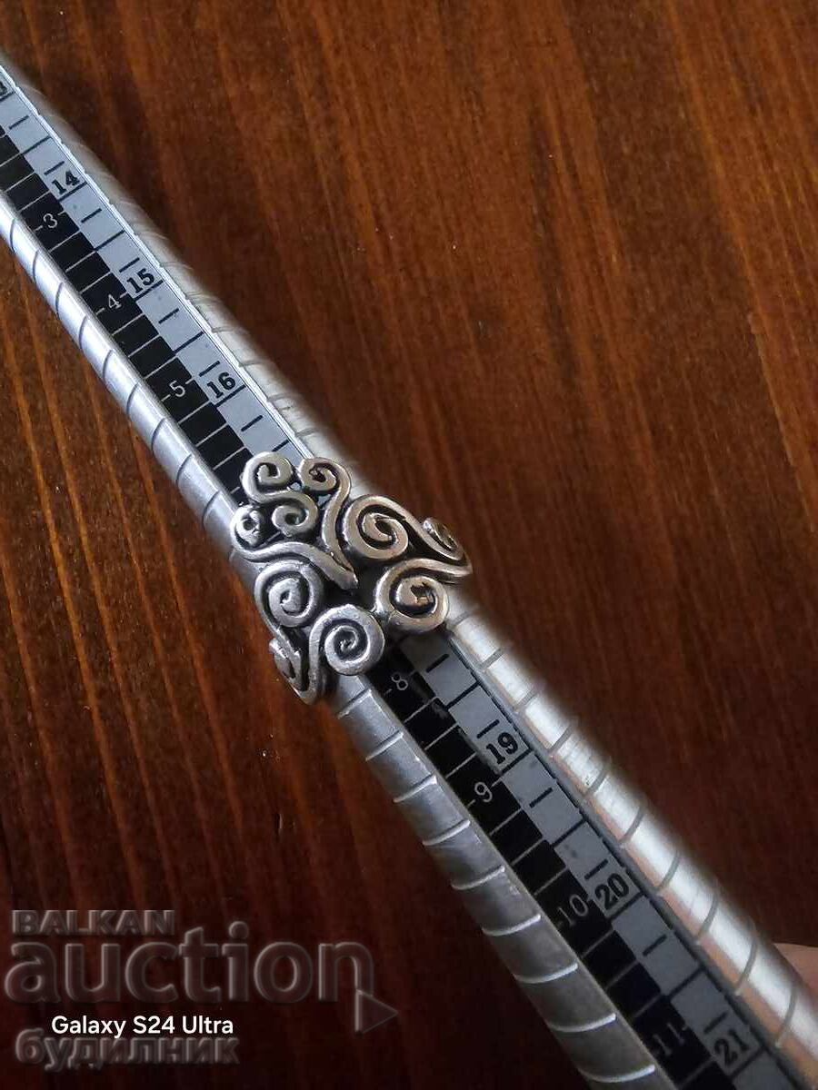 Inel argint solid 19 mm 925 eșantion. - 7 Inel argint solid 19 mm 925 eșantion. - 7