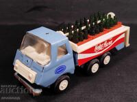 OLD RETRO SOC METAL TOY TRUCK COCA COLA PEACE DESTRUCTION