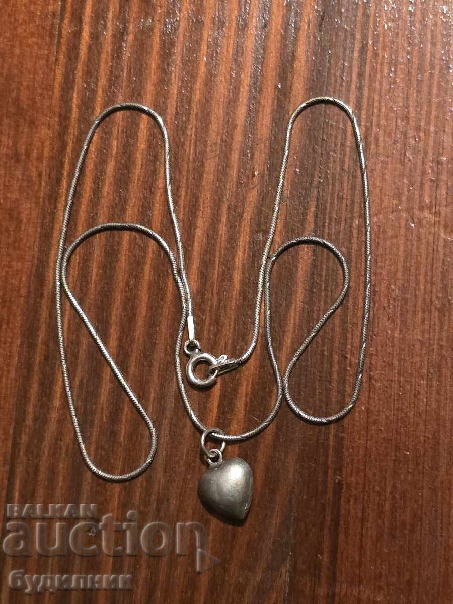 Auction  Silver chain with pendant, 925, 44cm.