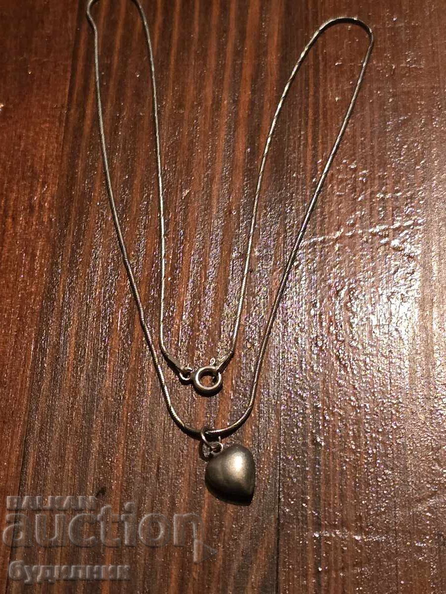 Silver chain with pendant, 925, 44cm. - 5