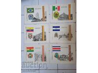 6 pcs. Coats of arms and flags 1957