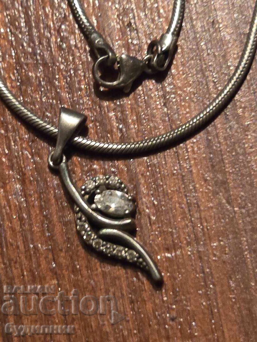 Silver chain with pendant 925 41cm. with price 34.99 BGN | € 17.89 Silver chain with pendant 925 41cm. with price 34.99 BGN | € 17.89