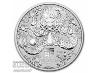 SILVER 1 OZ 2024 AUSTRALIA-LUNAR YEAR OF THE DRAGON