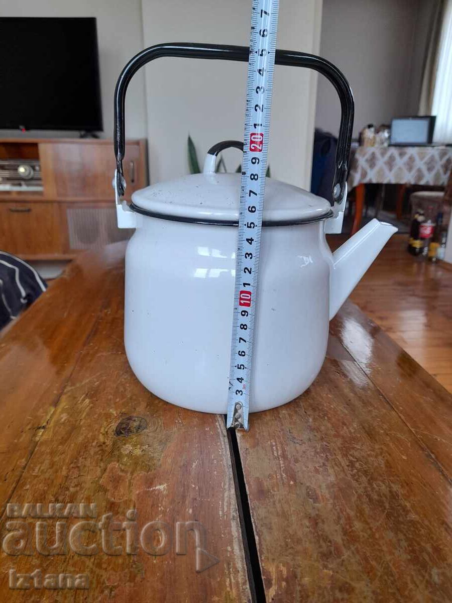 Auction Old enamel teapot Auction Old enamel teapot