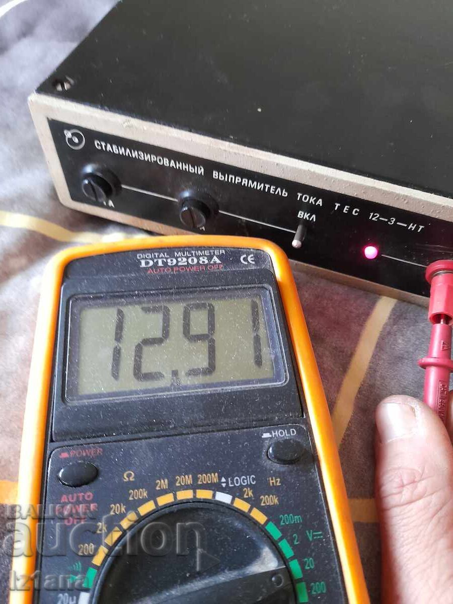 Παλιός σταθεροποιημένος ανορθωτής, τροφοδοτικό Tes 12-3-HT - 7 Παλιός σταθεροποιημένος ανορθωτής, τροφοδοτικό Tes 12-3-HT - 7