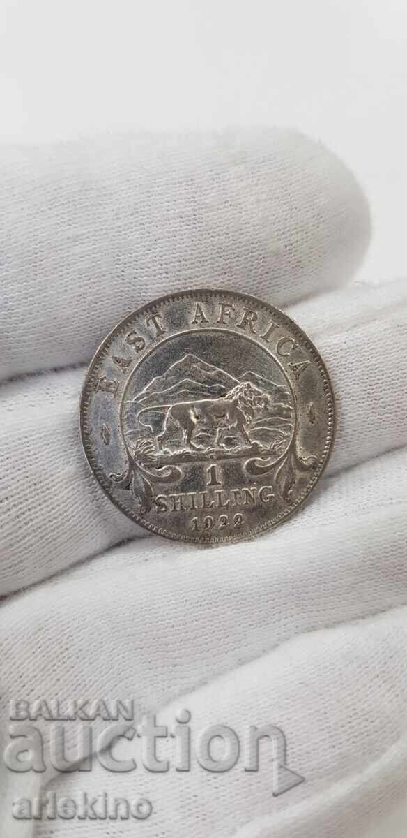 Delivery of Silver coin 1 shilling 1922 East Africa Great Britain
