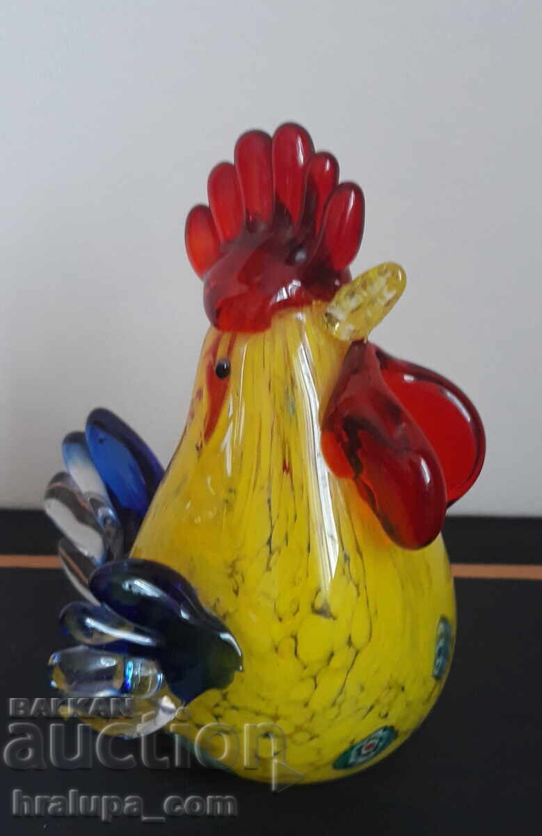 Аукцион Стъклена фигура петел Murano Аукцион Стъклена фигура петел Murano