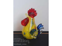 Murano glass rooster figurine