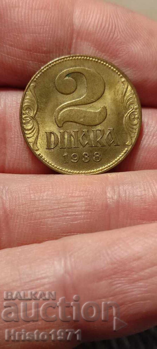 Licitație 2 dinari 1938