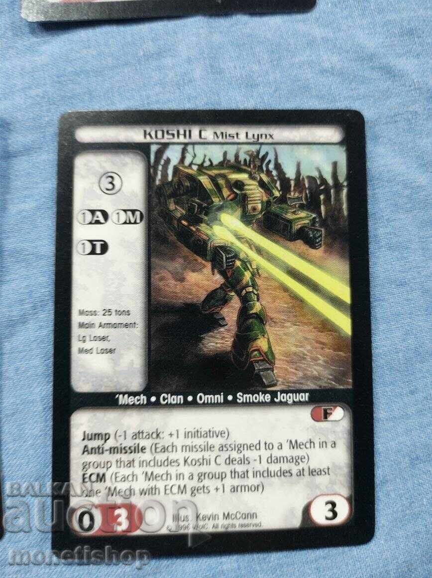 We offer a large collection of Batletech cards - 5 We offer a large collection of Batletech cards - 5