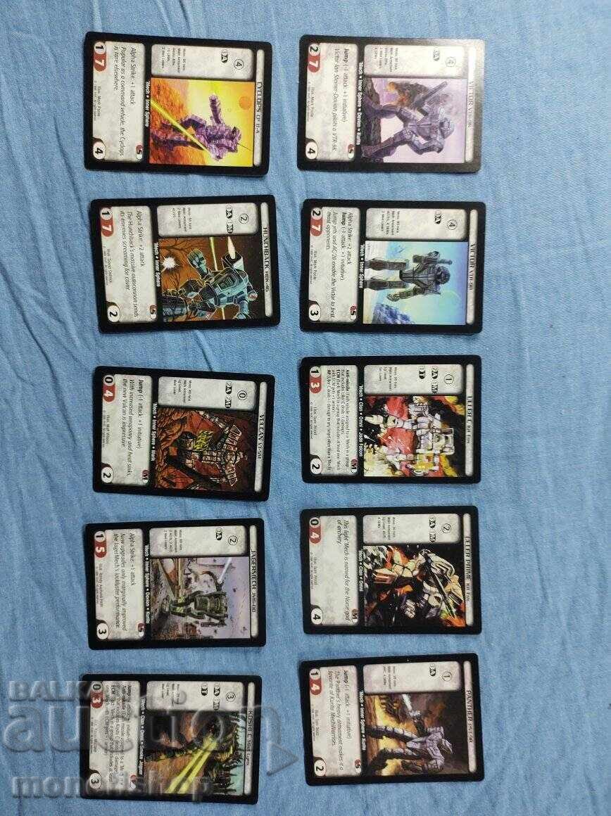 We offer a large collection of Batletech cards We offer a large collection of Batletech cards