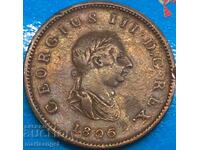 1/2 Penny 1806 Marea Britanie George al III-lea