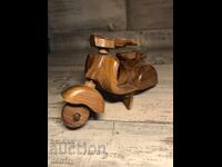 wooden model of a motorcycle scooter vespa