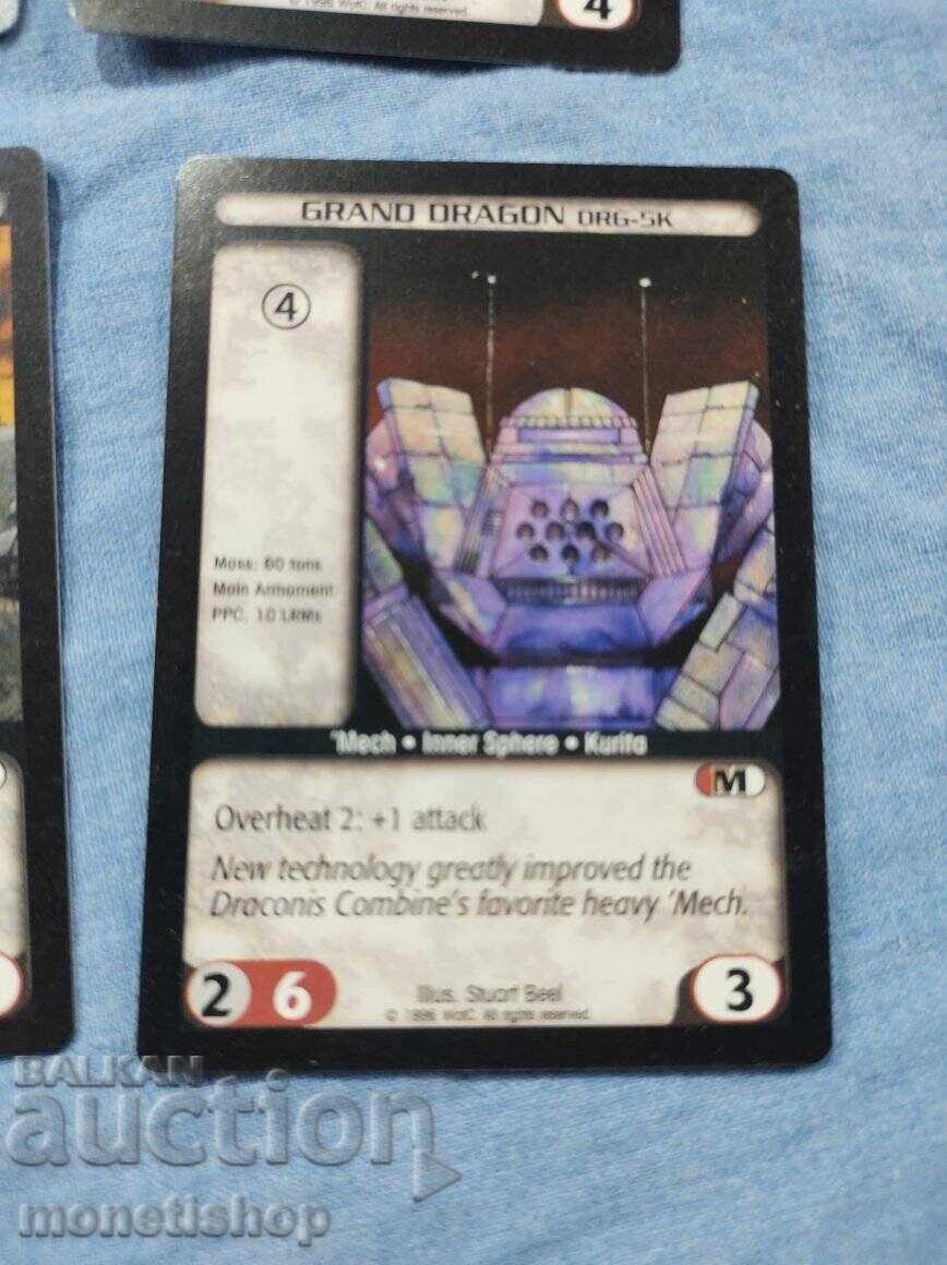 We offer a large collection of Batletech cards - 5 We offer a large collection of Batletech cards - 5