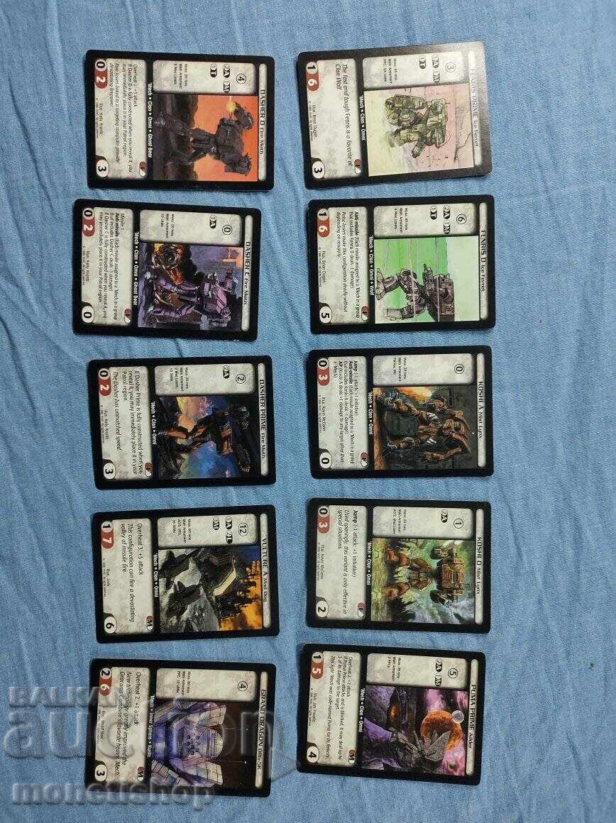 We offer a large collection of Batletech cards We offer a large collection of Batletech cards