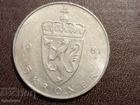 5 kroner 1981 Norway