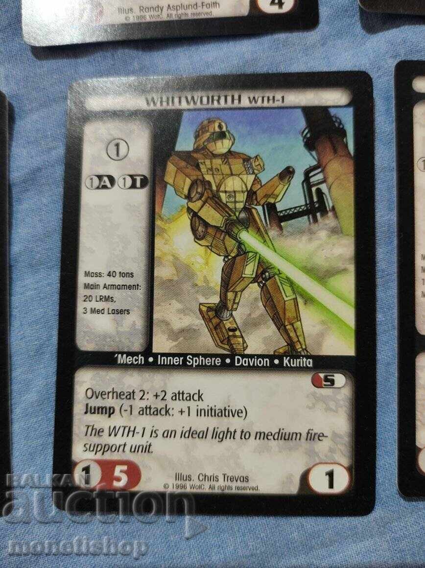 We offer a large collection of Batletech cards - 6 We offer a large collection of Batletech cards - 6