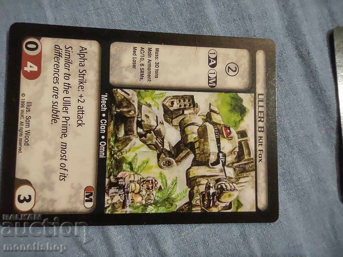 We offer a large collection of Batletech cards - 6 We offer a large collection of Batletech cards - 6