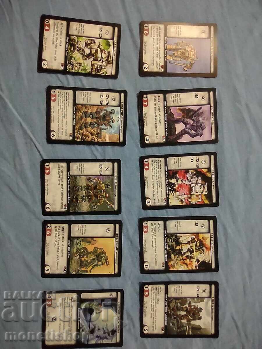We offer a large collection of Batletech cards We offer a large collection of Batletech cards