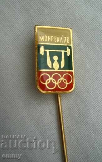 Weightlifting Badge - Olympic Games Montreal 1976, Canada with price 3.00 BGN | € 1.53 Weightlifting Badge - Olympic Games Montreal 1976, Canada with price 3.00 BGN | € 1.53