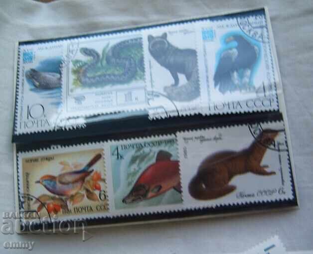 Postage stamps "Animals", Fauna USSR 1980s - 25 pieces, new with price 1.50 BGN | € 0.77 Postage stamps "Animals", Fauna USSR 1980s - 25 pieces, new with price 1.50 BGN | € 0.77