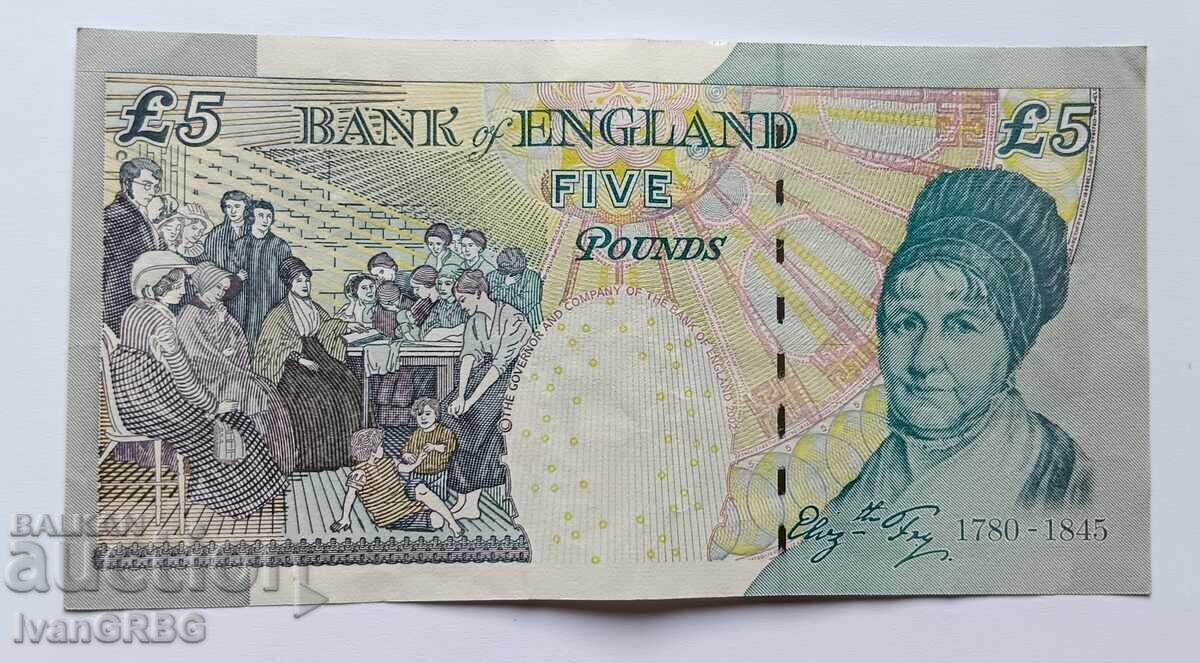 5 lire 2002 Marea Britanie Regina Elisabeta a II-a Anglia - 5 5 lire 2002 Marea Britanie Regina Elisabeta a II-a Anglia - 5