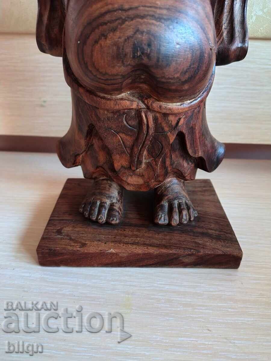 Livrarea Sculptură din lemn - Buddha care râde