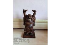 Sculptură din lemn - Buddha care râde