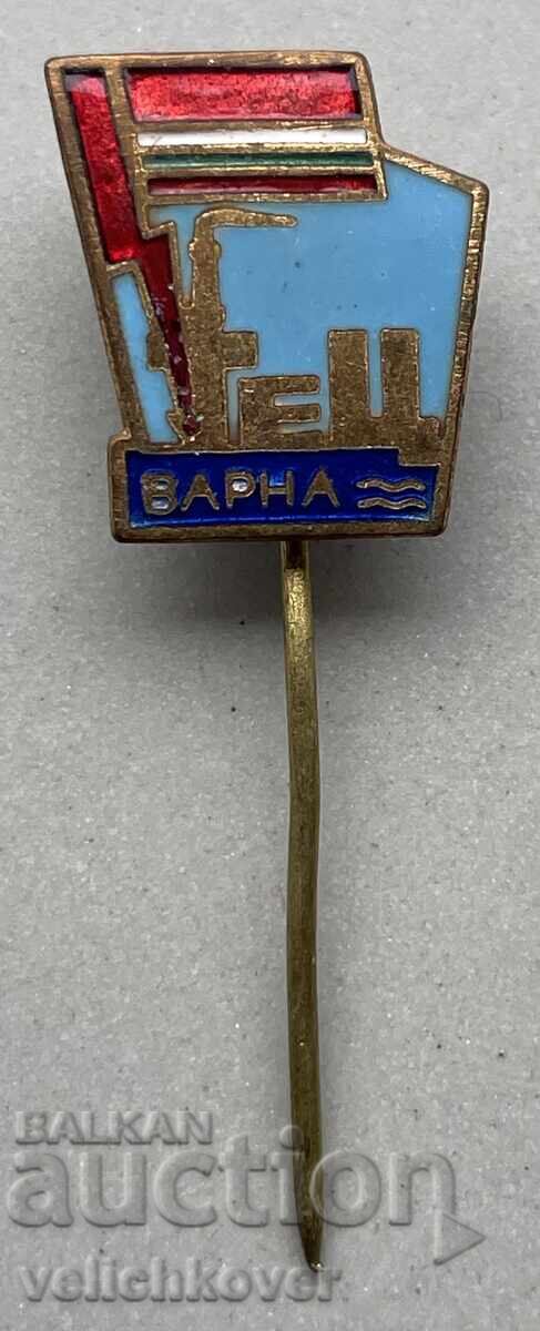 40002 Bulgaria sign TPP Varna enamel 60s 40002 Bulgaria sign TPP Varna enamel 60s