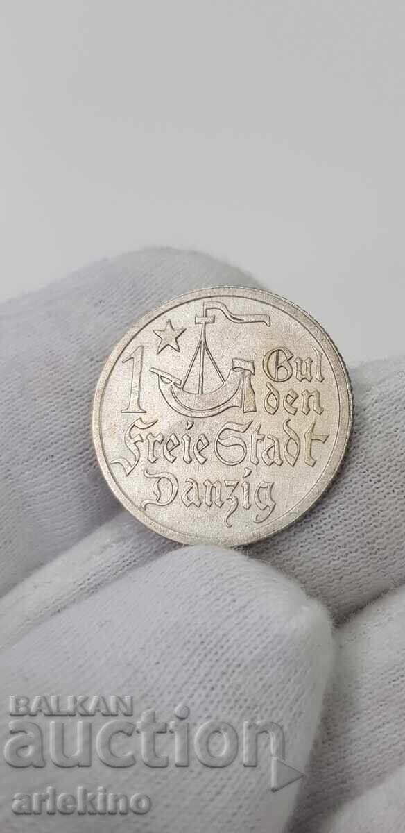 Rare silver coin 1 guilder 1923 DANZIG Rare silver coin 1 guilder 1923 DANZIG