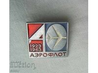 Badge - 40 years Aeroflot USSR, 1963