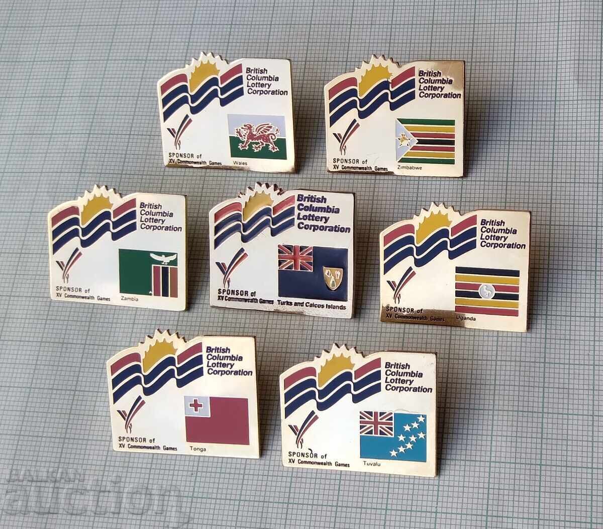 18163 Badge - Commonwealth Games - LOT-7pcs with price 28.00 BGN | € 14.32 18163 Badge - Commonwealth Games - LOT-7pcs with price 28.00 BGN | € 14.32