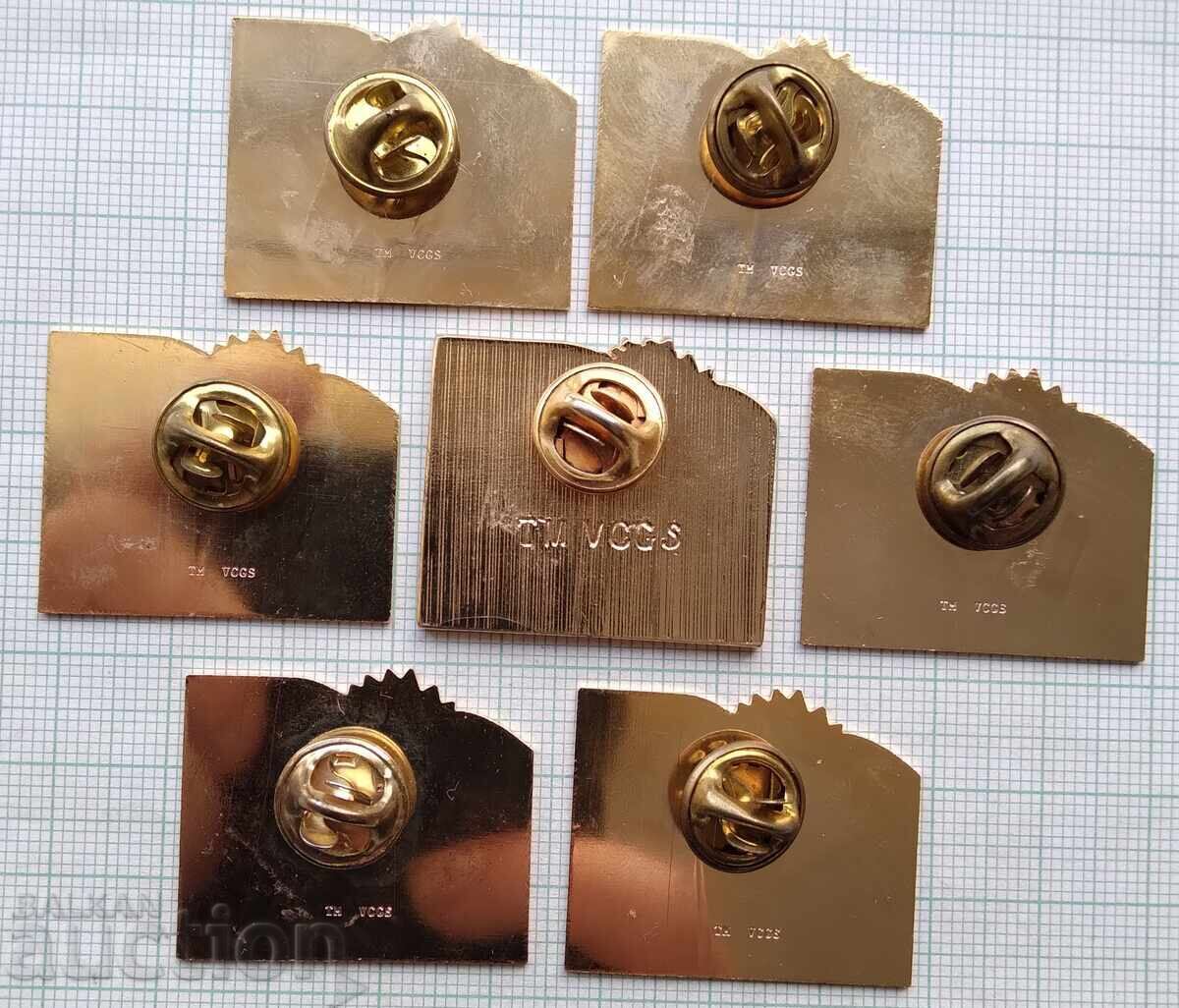 18163 Badge - Commonwealth Games - LOT-7pcs - 6 18163 Badge - Commonwealth Games - LOT-7pcs - 6