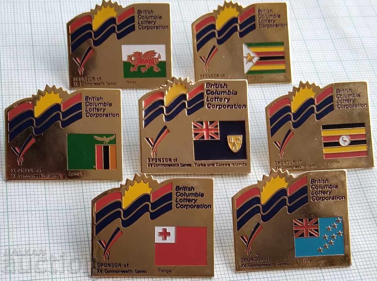 18163 Badge - Commonwealth Games - LOT-7pcs 18163 Badge - Commonwealth Games - LOT-7pcs