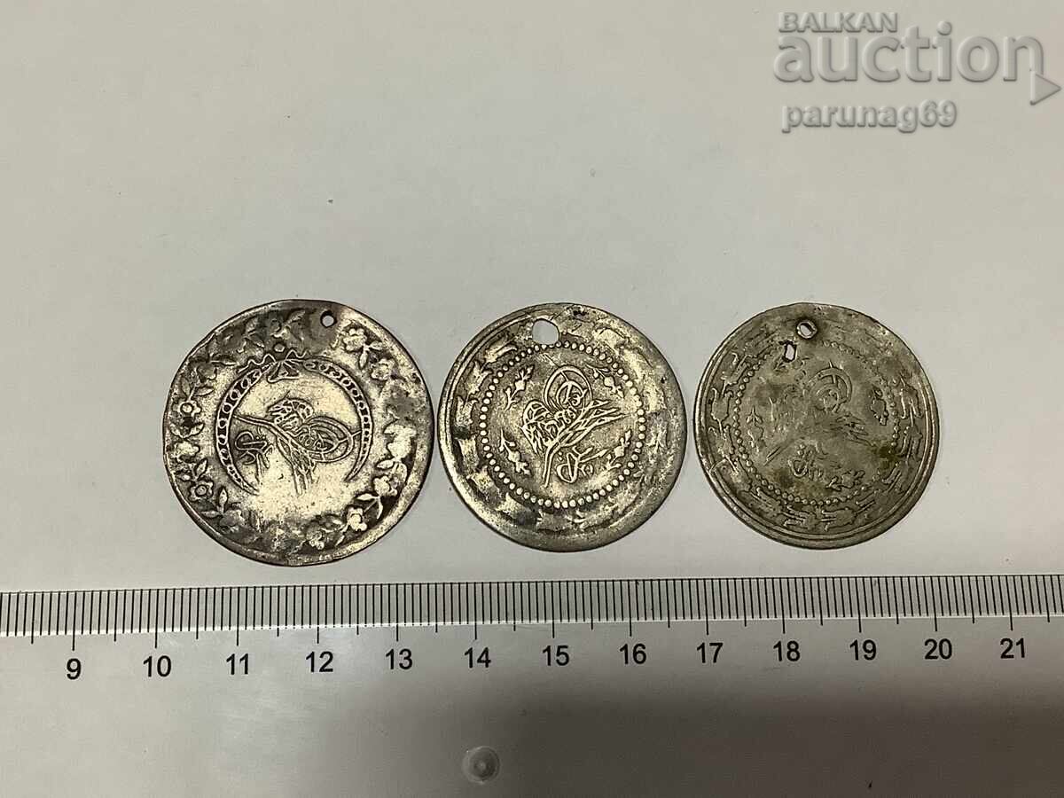 Ottoman Turkey 3 coins for jewelry Ottoman Turkey 3 coins for jewelry