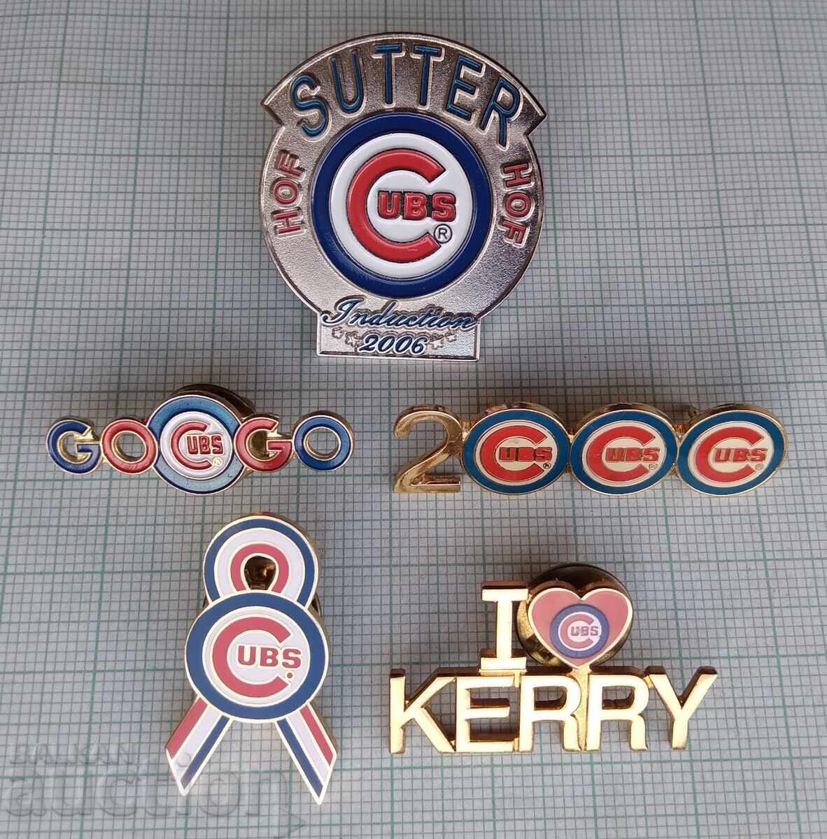 Auction 18166 Baseball team Cubs Chicago USA baseball - LOT-5pcs Auction 18166 Baseball team Cubs Chicago USA baseball - LOT-5pcs