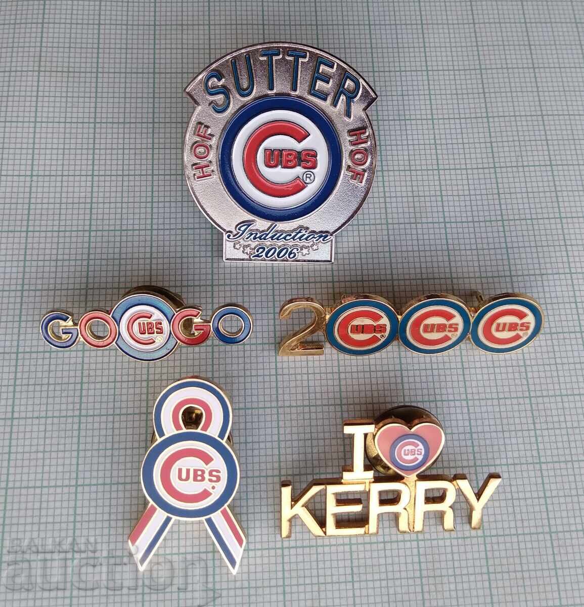 Delivery of 18166 Baseball team Cubs Chicago USA baseball - LOT-5pcs Delivery of 18166 Baseball team Cubs Chicago USA baseball - LOT-5pcs