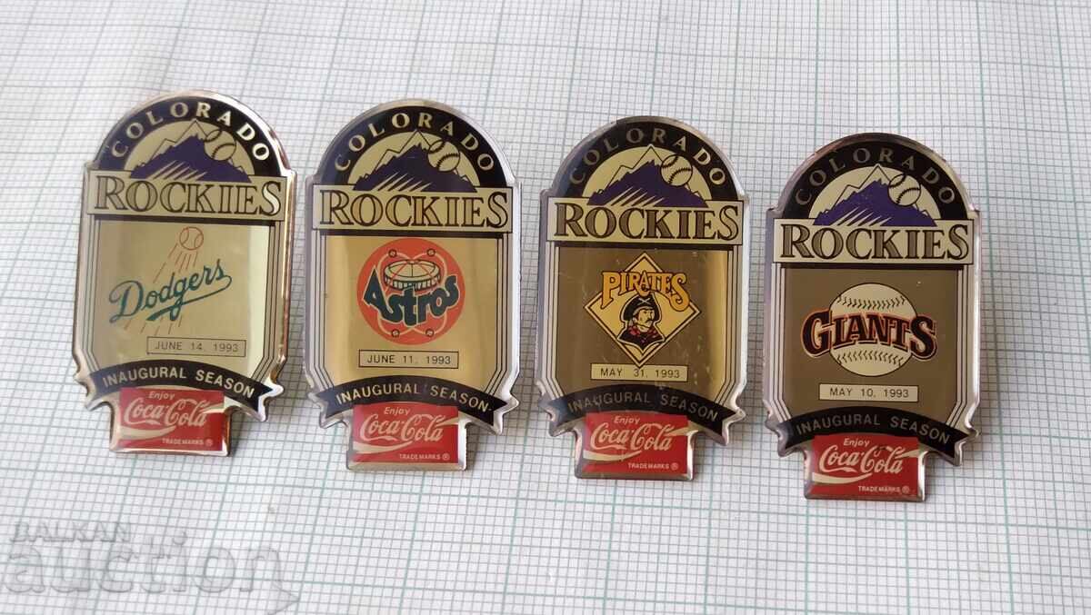 18168 Colorado Rockies Baseball Team USA Baseball LOT-4pcs - 5 18168 Colorado Rockies Baseball Team USA Baseball LOT-4pcs - 5