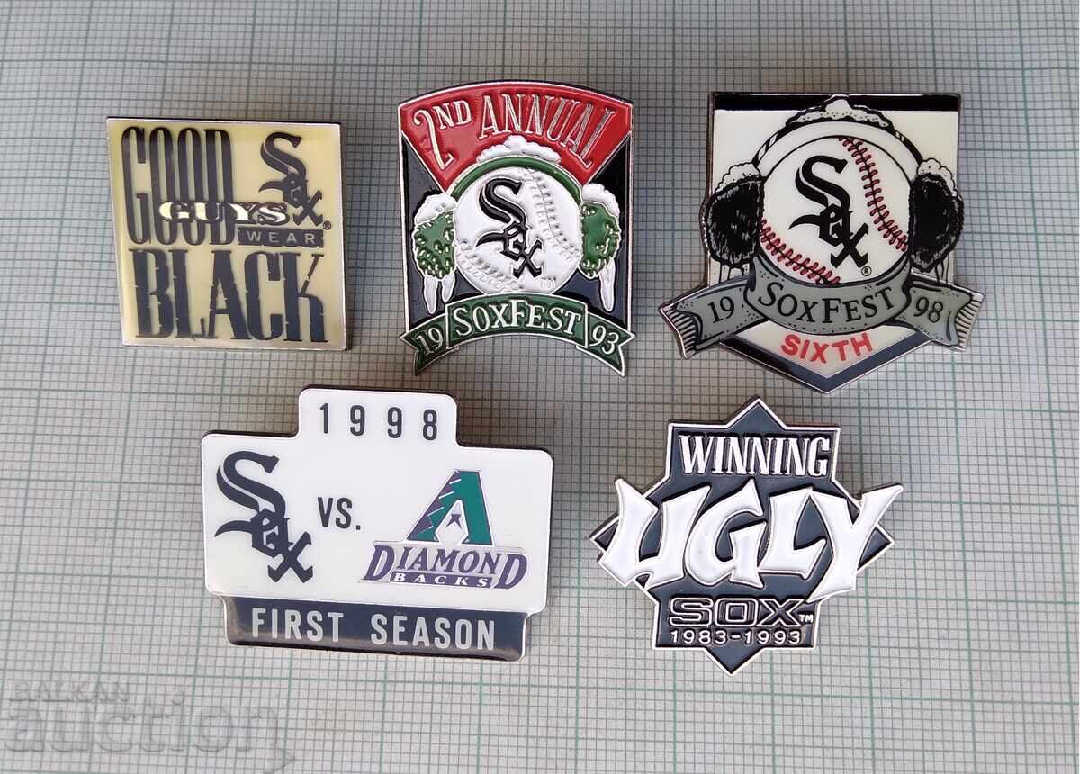18169 Baseball Team Chicago White Sox USA Baseball - LOT-5pcs with price 20.00 BGN | € 10.23