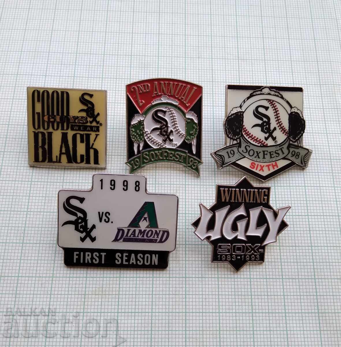 Auction  18169 Baseball Team Chicago White Sox USA Baseball - LOT-5pcs