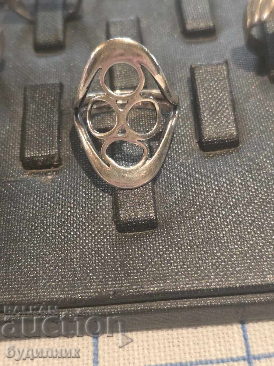 Silver Solid Ring 19mm 925 Sample. - 5