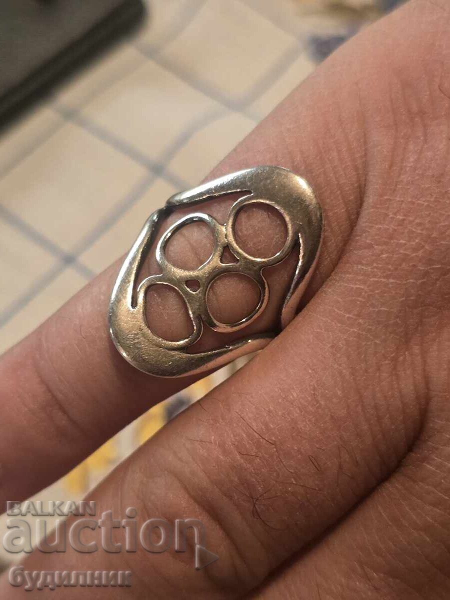 Silver Solid Ring 19mm 925 Sample. - 7