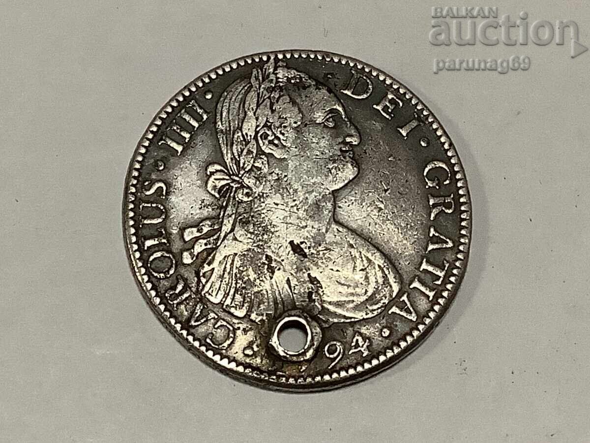 Mexico 8 reales 1794 Spanish colony Silver 0.896 with price 100.00 BGN | € 51.13
