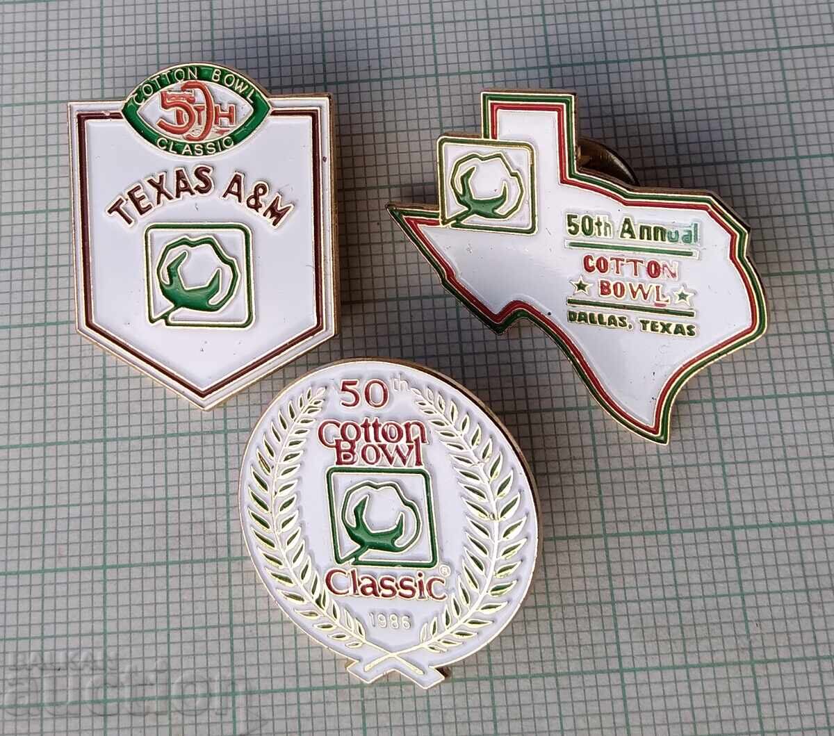 Auction 18172 Cotton Bowl Dallas Texas USA American Football LOT3pcs Auction 18172 Cotton Bowl Dallas Texas USA American Football LOT3pcs