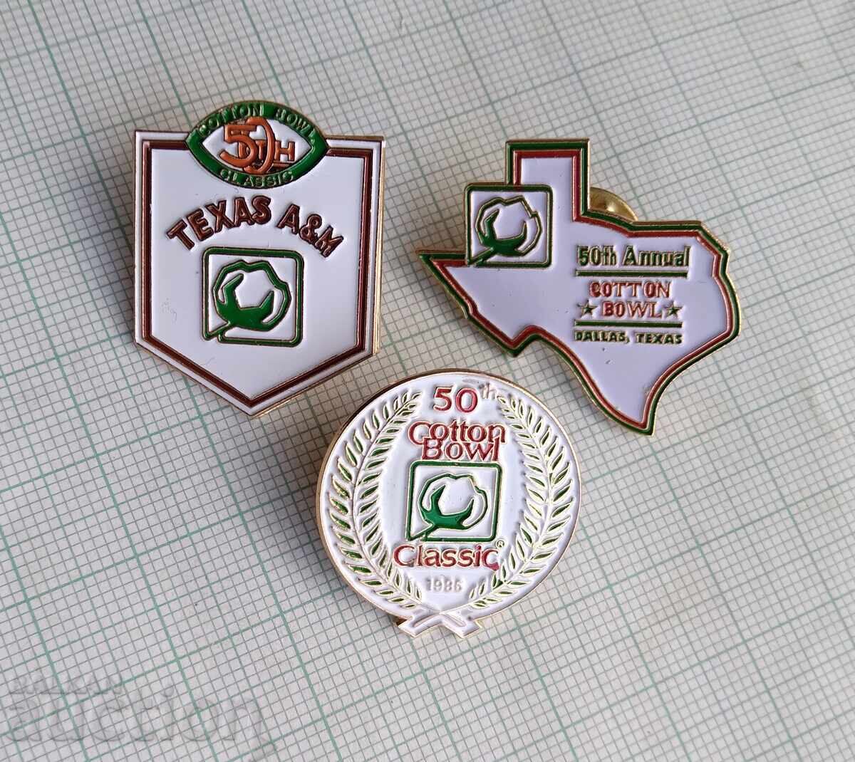 Auction 18173 Cotton Bowl Dallas Texas USA American Football LOT3pcs Auction 18173 Cotton Bowl Dallas Texas USA American Football LOT3pcs